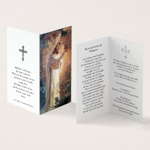 Cartes de prières catholiques Jésus Knocking 1