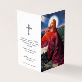 Cartes de prières catholiques | Jésus priant (Outside)