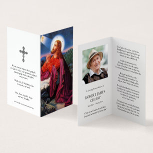 Cartes de prières catholiques Jésus priant