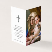 Cartes de prières catholiques | Madonna du Goldfin (Outside)