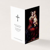 Cartes de prières catholiques | Madonna du Rosaire (Outside)