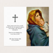 Cartes de prières catholiques | Madonnina (Extérieur déplié)