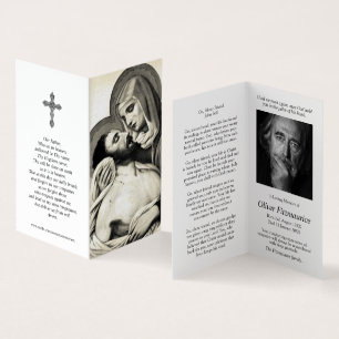 Cartes de prières catholiques Mary Cradles Jésus