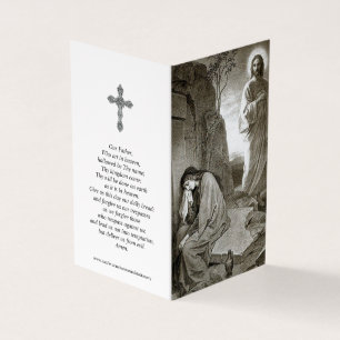 Cartes de prières catholiques Mary & Jesus Tomb