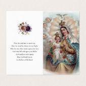 Cartes de prières catholiques| Mary ne pleure pas (Extérieur déplié)