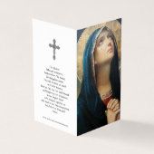 Cartes de prières catholiques | Mère céleste (Outside)