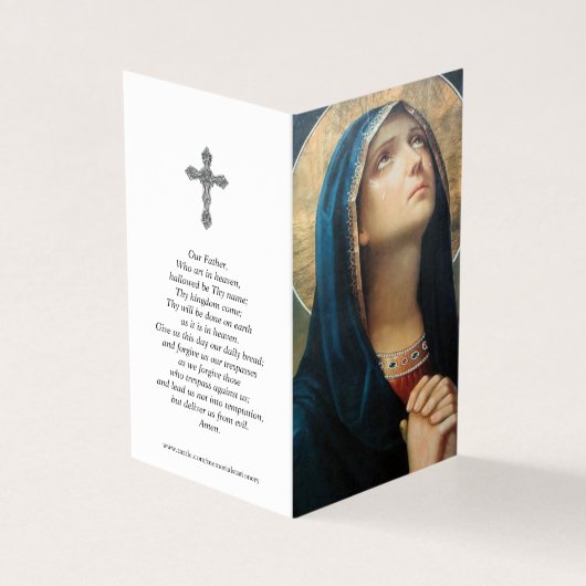 Cartes de prières catholiques | Mère céleste (Outside)