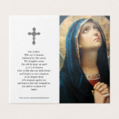 Cartes de prières catholiques | Mère céleste (Outside Unfolded)
