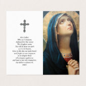 Cartes de prières catholiques | Mère céleste (Extérieur déplié)