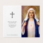 Cartes de prières catholiques | Mère Marie 1 (Outside Unfolded)