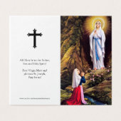 Cartes de prières catholiques | Notre Dame Lourdes (Outside Unfolded)