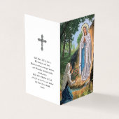 Cartes de prières catholiques | Notre Dame Lourdes (Extérieur)