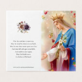 Cartes de prières catholiques | Rosaires (Outside Unfolded)