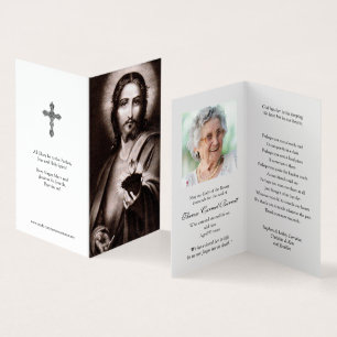 Cartes de prières catholiques Sacré-Coeur 1