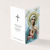 Cartes de prières catholiques | Sacré Coeur Marie  (Extérieur)