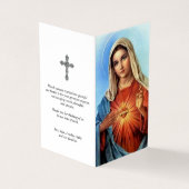 Cartes de prières catholiques | Sacré Coeur Marie (Extérieur)