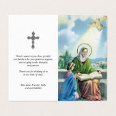 Cartes de prières catholiques | Sainte-Anne & Mary (Extérieur déplié)