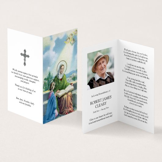 Cartes de prières catholiques | Sainte-Anne & Mary (Intérieur et extérieur)