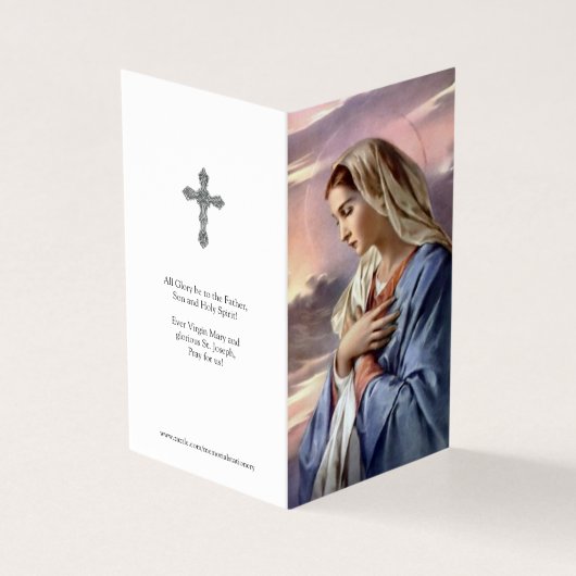 Cartes de prières catholiques | Sainte Mère (Outside)