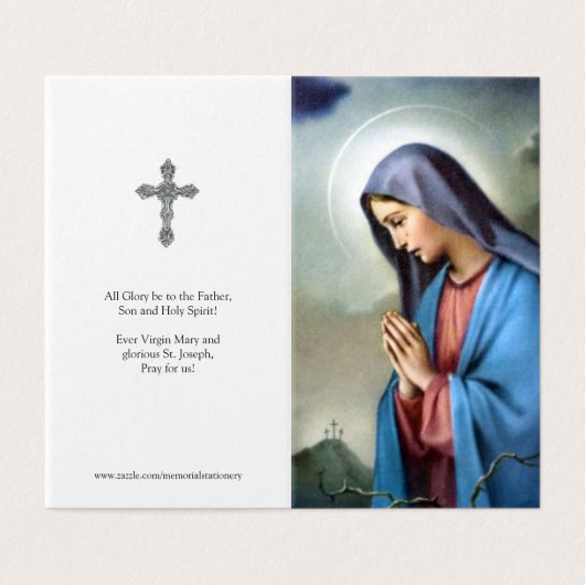 Cartes de prières catholiques | Sortes (Outside Unfolded)