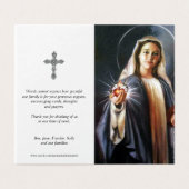 Cartes de prières catholiques | Tenir le coeur sac (Outside Unfolded)