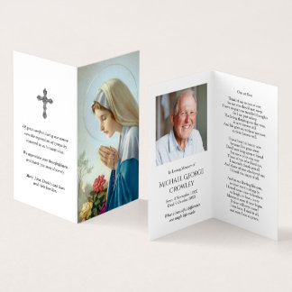 Cartes de prières catholiques | Vierge au Chapelet