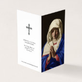 Cartes de prières catholiques | Vierge dans la pri (Extérieur)