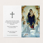 Cartes de prières catholiques | Vierge et anges (Outside Unfolded)