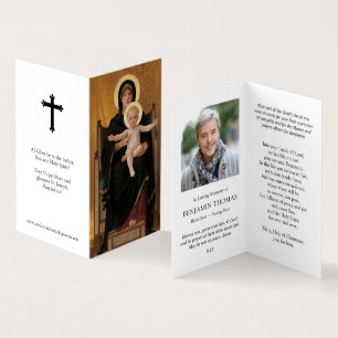 Cartes de prières catholiques   Vierge et enfant