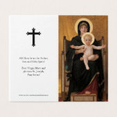 Cartes de prières catholiques | Vierge et enfant (Outside Unfolded)