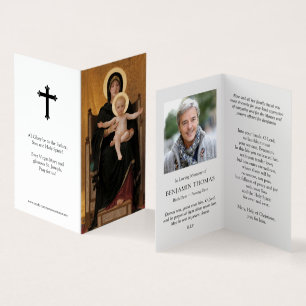 Cartes de prières catholiques   Vierge et enfant