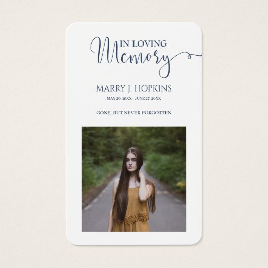 Cartes de prières commémoratives (Devant)