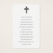 Cartes de prières commémoratives (Dos)