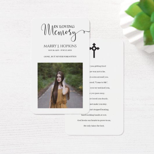 Cartes de prières commémoratives (Bureau)