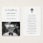 Cartes de prières commémoratives (Devant & derrière)