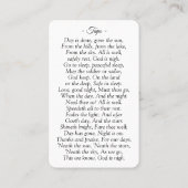 Cartes de prières commémoratives | Armée patriotiq (Dos)