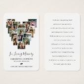 Cartes de prières commémoratives de funérailles (Devant & derrière)