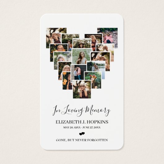 Cartes de prières commémoratives de funérailles (Devant)