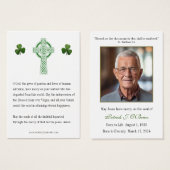 Cartes de prières commémoratives de funérailles Ce (Devant & derrière)