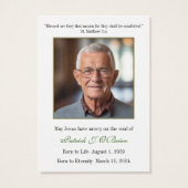 Cartes de prières commémoratives de funérailles Ce (Dos)