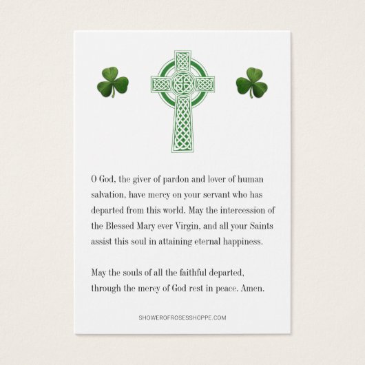 Cartes de prières commémoratives de funérailles Ce (Devant)