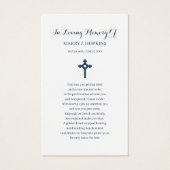 Cartes de prières commémoratives de la fête de Pla (Dos)