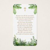 Cartes de prières commémoratives de l'enterrement (Dos)