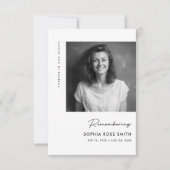 Cartes de prières commémoratives de Sympathie funé (Devant)