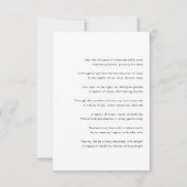 Cartes de prières commémoratives de Sympathie funé (Dos)