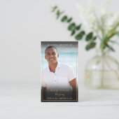 Cartes de prières commémoratives pour les funérail (Debout devant)