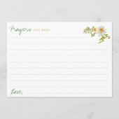 Cartes de prières de Baby shower jaune et blanc (Devant)