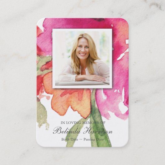 Cartes de prières | Floraux d'aquarelle Maxi (Devant)