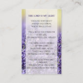 Cartes de prières funéraires de lavande | Dans la  (Dos)