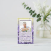 Cartes de prières funéraires de lavande | Dans la  (Debout devant)